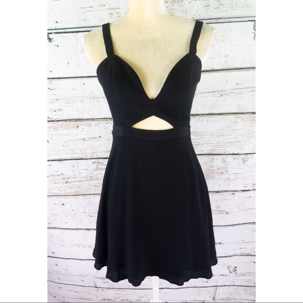 NBD The XNaven Twins Black Spaghetti Strap Dress